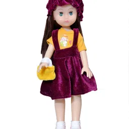 Cute Gorgeous Girl Doll Toy with Moveable Arms and Legs Dress, Hairs, Cap, Shoes-image-54