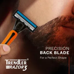 trendler 3 blade Razor for Men Handle + 4 Cartridges for Smooth & Comfortable shave, Men image 5
