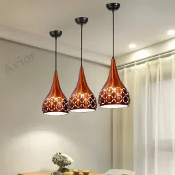 Aluminum Copper Color Cutting Shade Hanging Lights (Pack of 3) Pendants Ceiling Lamp-image-15