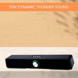 SACRO Bluetooth (PORTABLE HOME TV SOUNDBAR) Dynamic Thunder Sound 2400mAh BatteryX86 20 W Bluetooth Soundbar-image-65