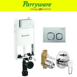 Half Frame Concealed Cistern, with divater body upper espiron set of 1 pic 412 Dual Flush Tank-picture-14