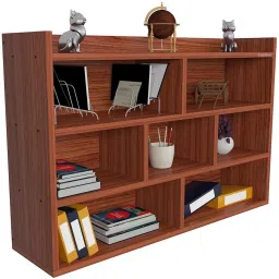 Free Standing Bookcase with Open Shelf | Engineering Wood Space Saving Bookrack Engineered Wood Open Book Shelf-picture-8