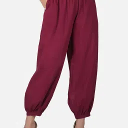 Solid Rayon Women Harem Pants-image-123