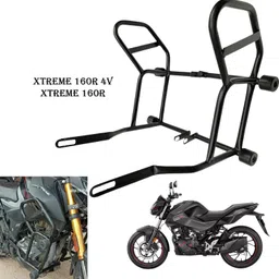 dhe best Bike Heavy Duty Leg Guard Safety Bar with 4 Slider for Hero Xtreme 160R Bike Crash Guard-picture-17