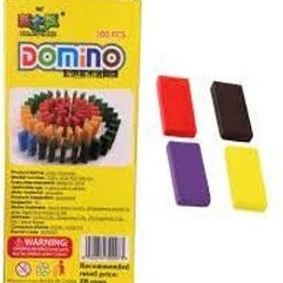Made in India Wooden Dominos Blocks Set Kids Game Toys100pcs 12 Colors-image-46