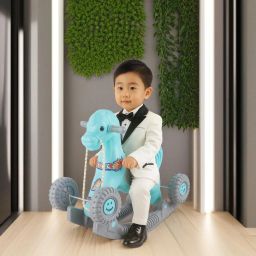 2 in 1 Baby Horse Rider Rocker for Kids 1-3 Years Birthday Gift for Kids-image-99
