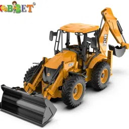 2in1 Unbreakable Pull Back JCB Loader Vehicle Toy for-9