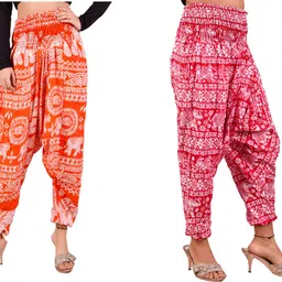 letz dezine Printed Rayon Women Harem Pants-picture-31