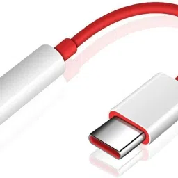 HDF Red & White USB Type C to 3.5mm Splitter Audio Jack Converter Adapter Headphones Jack Phone Converter-6