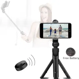 ANY KART Mini Folded Size Wireless Integrated Folding Tripod Selfiestick with extra cell Tripod Kit, Monopod, Tripod, Tripod Bracket-13