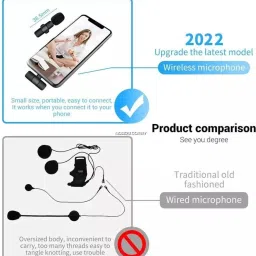 TreEye K8 Wireless Plug and Play Type C Coller Mic Supported Android/IOS Camera Microphone image 3