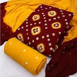Unstitched Pure Cotton Kurta & Churidar Material Self Design-image-11