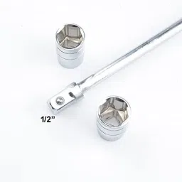a sharif Chrome Vanadium T-Handle Socket Wrench Set, 12 Pieces (8mm-19mm) Socket Set image 5
