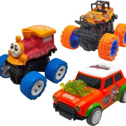 Unbreakable Four-Wheel Drive Friction Powered Diecast Toy Set-I88-28