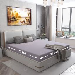 Fitted Single Size Breathable, Stretchable, Waterproof Mattress Cover-image-40