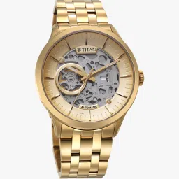 titan Metal Mechanical Analog Watch - For Men NT90140YM01 image 3