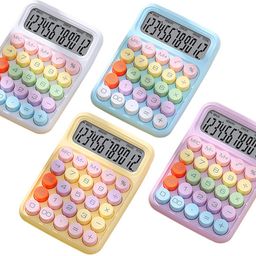 New Colorful Switch 12 Digits Large LCD Display Big Buttons Mechanical Aesthetic Colorful Calculator,Mechanical Calculator Cute 12 Digit Large LCD Disp Financial Calculator-1