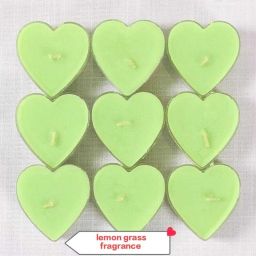 Heart shape prime lemon grass scented tea light candles Candle-image-53
