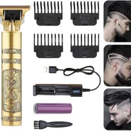Arrom Wireless Trimmer, Multiple Combs, Shaver, Beard Quality Professional Golden Pro+ Grooming Kit 120 minRuntime 4 Length Settings-image-95