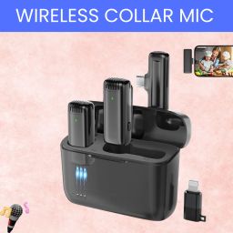 J13 Wireless Microphone, Noise Reduction Mic with Charging Case for VloggingJ400 Microphone-image-5