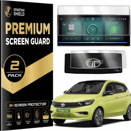 spartan shield Screen Guard for TATA TIAGO EV 2025 || XZ+ Tech LUX || 10.25 Inch Infotainment [Thin Corner] + Steering Cluster Protector || Anti Scratch || TataTiago Car Digital Display Accessories [Not Tempered Glass]-image-82