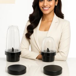 Pack of 2 Nutri Jars (640 ML & 383 ML) – Perfect for Smoothies, Chutneys & Idlis Mixer Juicer Jar-image-55