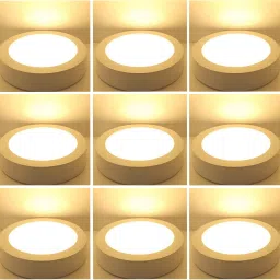 MVL LED 6W CBL Round Surface Down Light, Pack of 9, Warm White Ceiling Light Ceiling Lamp-13