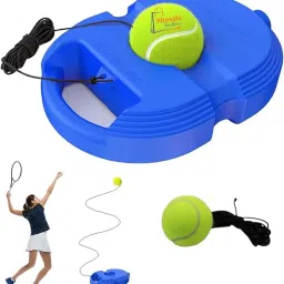 Tennis Trainer Rebound Ball,Solo Tennis Training Equipment for Self-Pracitce Cricket Kit-10