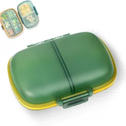 MONDAY-SUNDAY 8Slot Airtight Pill Box,Portable & Leakproof Medicine Organizer withCompartments Pill Box-image-9