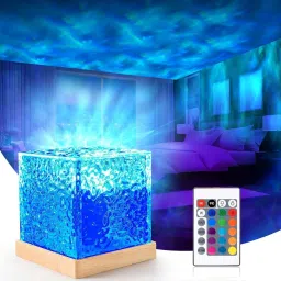 NKL Best 3D Ocean Wave Projector Lamp Romantic LED Night Light With Remote_513 Table Lamp-picture-6