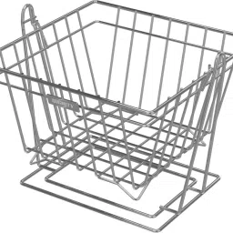 Stainless Steel Square Swinging(jula) Fruit/Vegetable Basket for Dining Table Fruits Washing Basket for Kitchen Steel Fruit & Vegetable Basket (Steel) Steel Fruit & Vegetable Basket-9