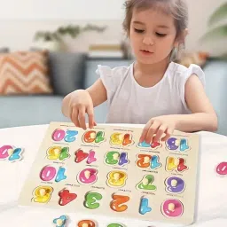 ritskart New Arrival 1 To 20 Wooden Number Numerical Puzzles Counting Board for Toddlers image 5