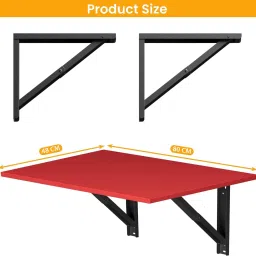 ascom Wood Wall Mounted Foldable Table | Space-Saving Wall Desk for Home & Office Use Engineered Wood Study Table image 5