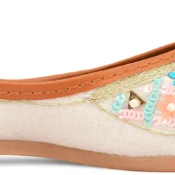 Multicolor embroidered mojari for women with beads embellishment Casuals For Women-image-68