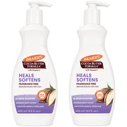Palmer's Set Of 2 Cocoa Butter Formula Heals Softens Fragrance Free Body Lotion 400ml Each image 4