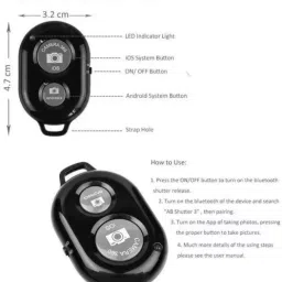 PULTO Tripod Mobile Stand+Bluetooth Selfie Shutter Remote MultiUse Selfie Stick holder Tripod, Monopod, Monopod Kit, Tripod Ball Head, Tripod Bracket, Tripod Clamp, Tripod Kit image 3