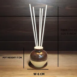 global aroma Ethenic Pot Reed Set White Oud Fragrance Diffuser Set image 4