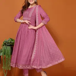 skylee Women Cotton Silk Kurta Pant Dupatta Set-picture-27