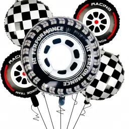Solid Car Tire Foil Balloons for Birthday Decoration Kit Car Theme Balloon-image-47