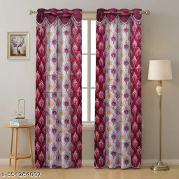 12 cm (0 ft) Polycotton Room Darkening Door Curtain Single Curtain-image-3
