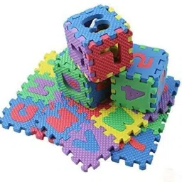 Mini Puzzle||Foam Mat for Kids, Interlocking Learning Alphabet and Number Mat-2