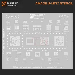 AMAOE U-MTK7 Tin rebelling , 8100,MT6895Z,9000,6983Z,HELIO-G90T, MT6785V Quilting Stencil-image-96