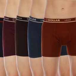Pack of 5 Dollar Lehar Mens Combed Cotton Trunk - Pack of 5 - Actual Colour May Vary Solid Men Trunk-image-14