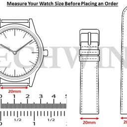 TECHWIND 20MM Classic Silicon Watch Strap (CHECK MODEL LIST) Combo Pack of 2 Watch Belt Smart Watch Strap image 5