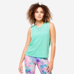 Women Gym and Dance Tank Top Loose Fit Polyester - Mint Green-image-41