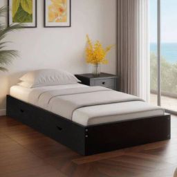 mintwud from pepperfry Maya Single Bed In Dark Wenge Finish With Drawer Storage-picture-45