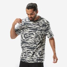 Men's Crew Neck Straight-Cut Cotton Fitness Tshirt 500 - Carbon Grey-image-19