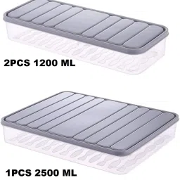 starkendy Plastic Fridge Container - 2500 ml, 1200 ml, 1200 ml image 4