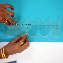 saravana super mart Scallop Scale with Arm hole Scale combo for Tailoring Beginners Ruler image 2