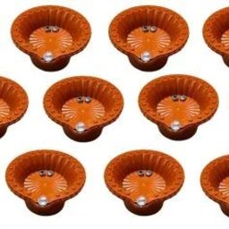 12 Pcs Electronic Water Sensor Diya LED Plastic (Pack of 12) Table Diya-image-34